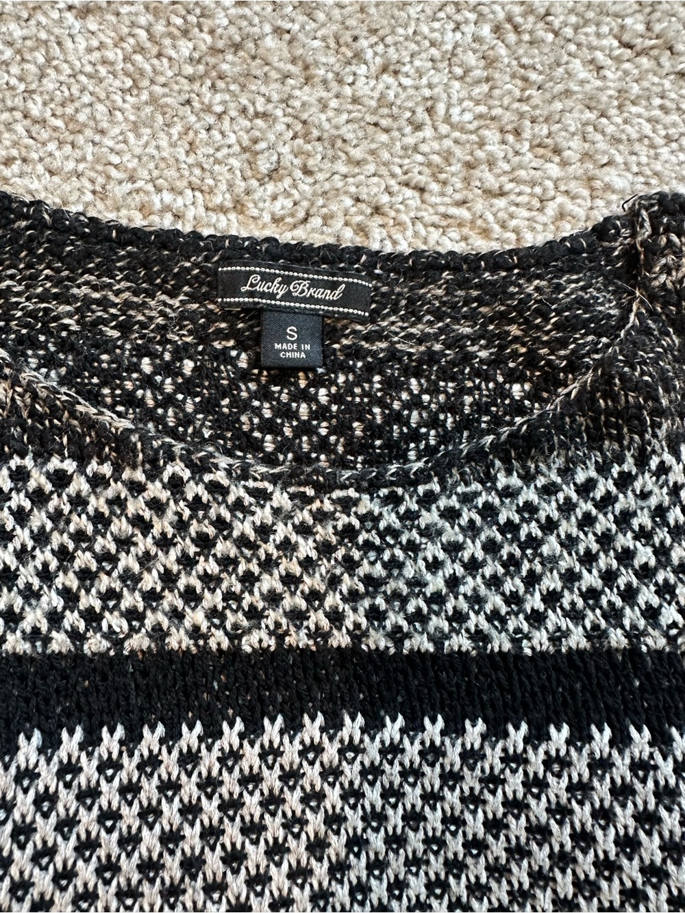 Lucky Brand Fringe Knit Poncho Sweater - Picture 2 of 6